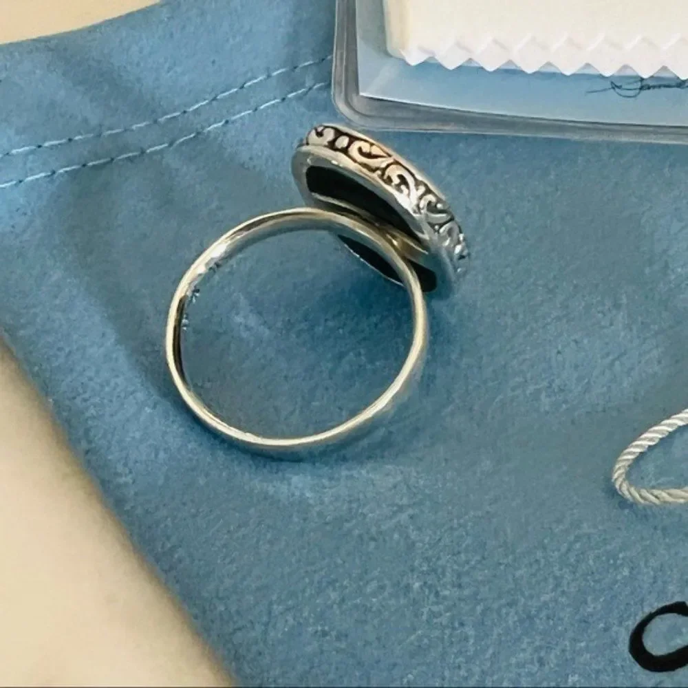 Samuel B. Sterling Silver Bezel Set Abalone Balinese Oval Ring,‎ Sizes 6, NWT